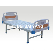 A-104 cama de hospital plana com cabeça de cama ABS